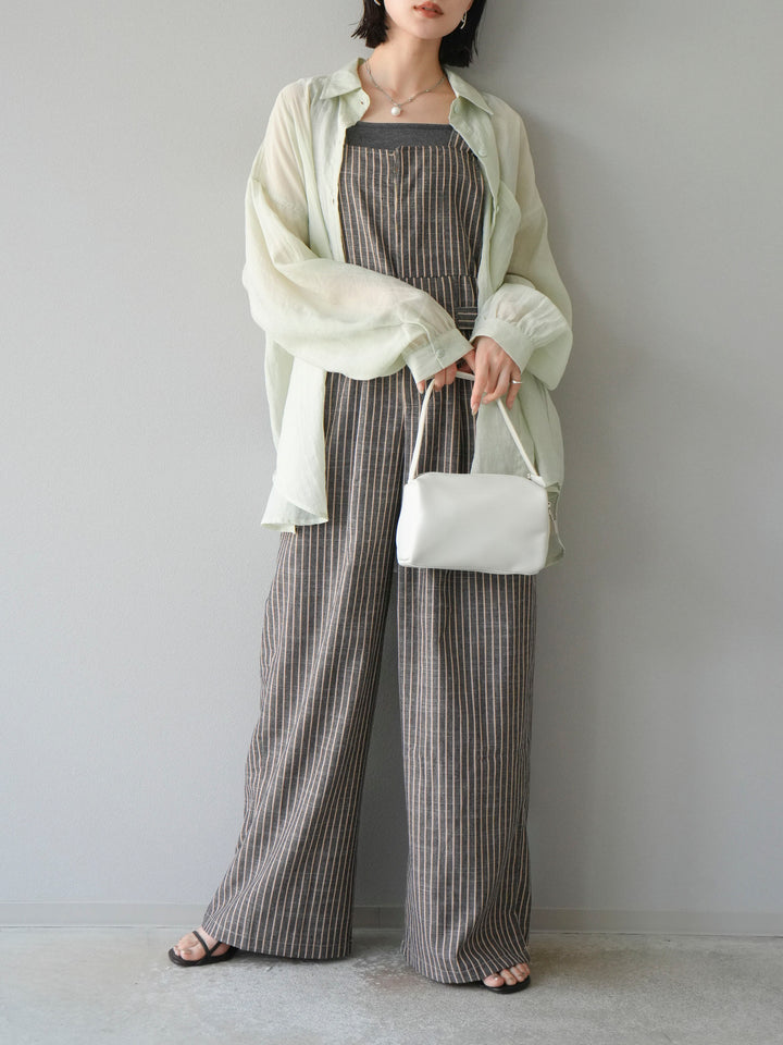 [予約]ドライタッチシアーオーバーシャツ/ミント