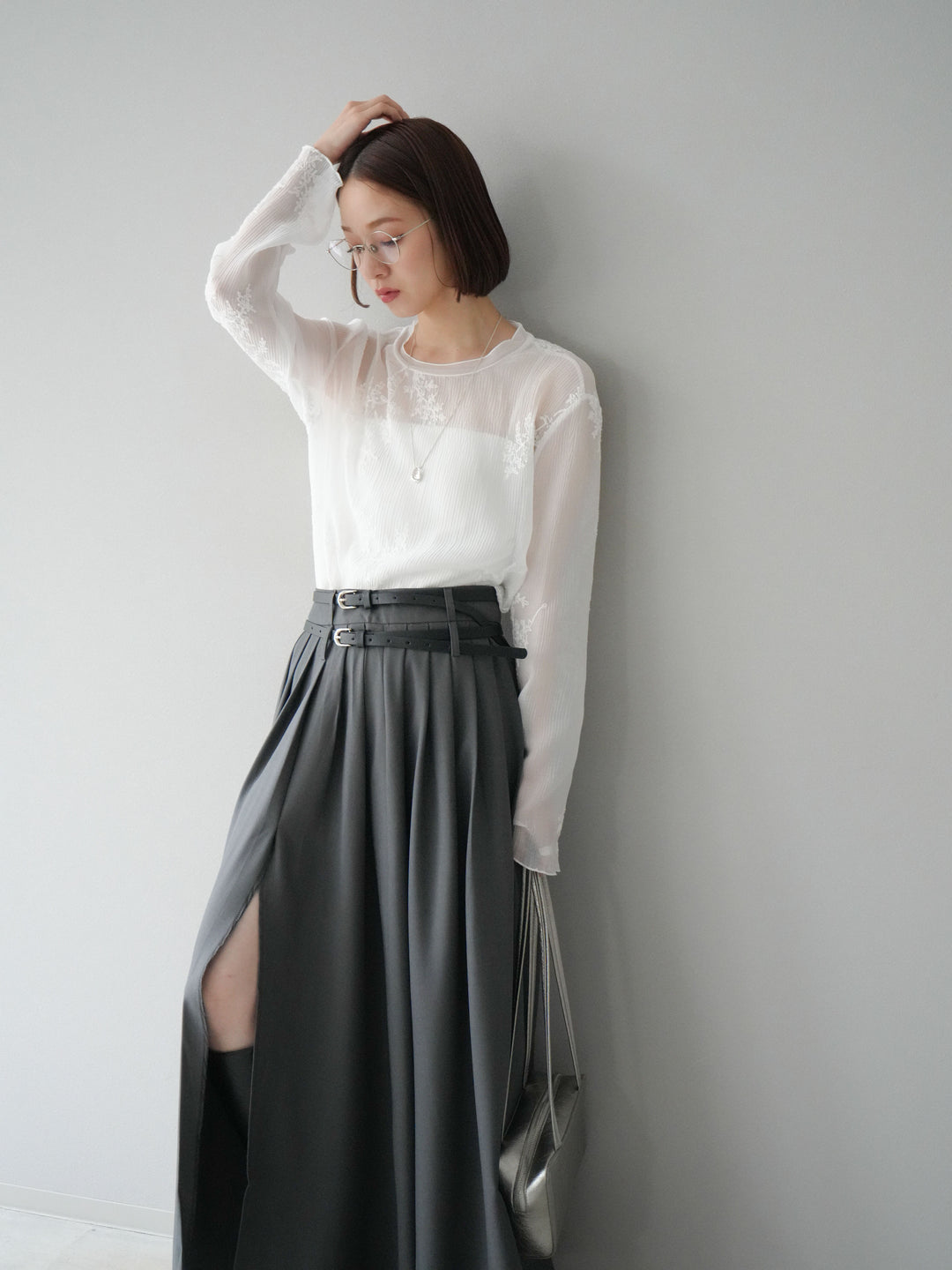 [予約]刺繍シアープルオーバー/オフ