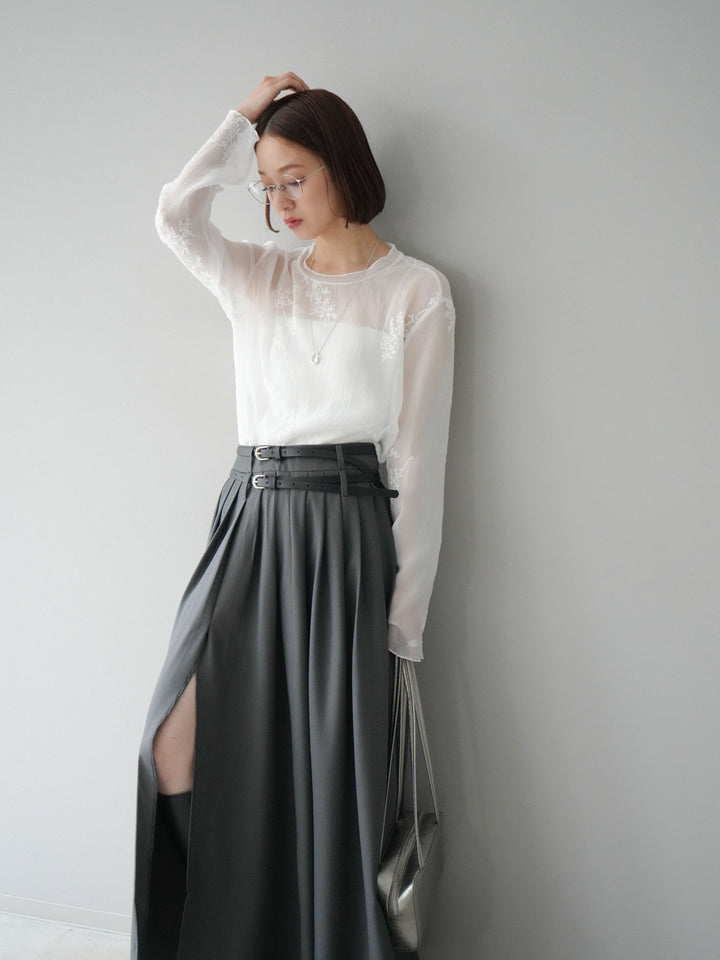 [予約]刺繍シアープルオーバー/オフ