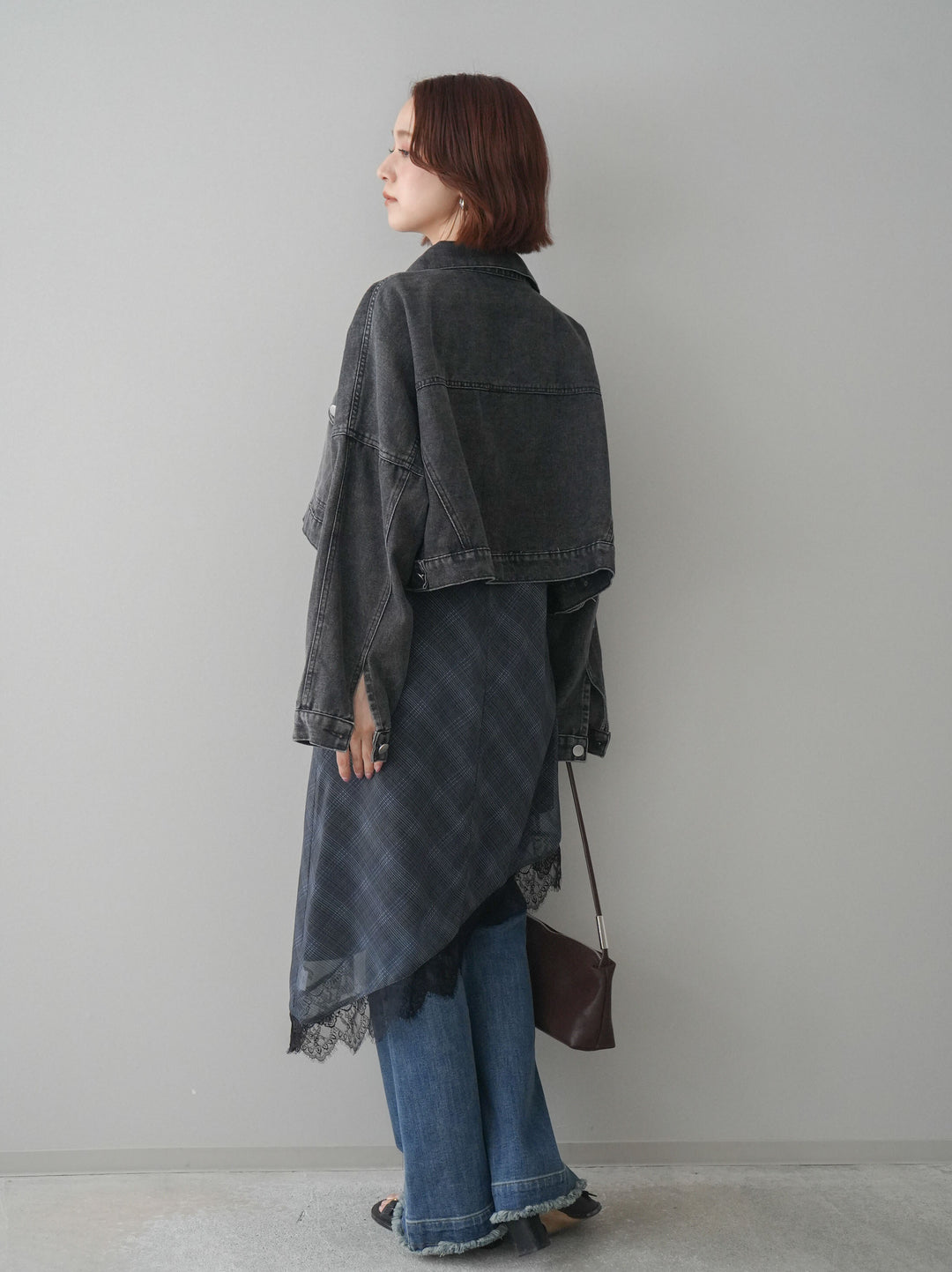 [予約]フリンジデザインセミフレアデニム/blue