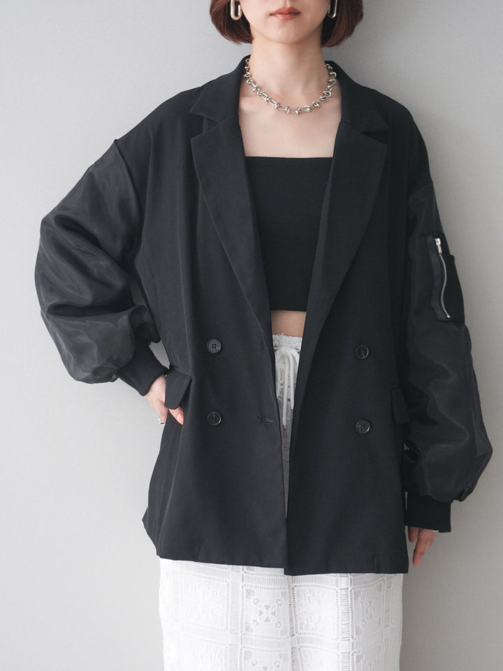 [SET]MA-1ドッキングデザインジャケット+選べるアクセセット(2set)