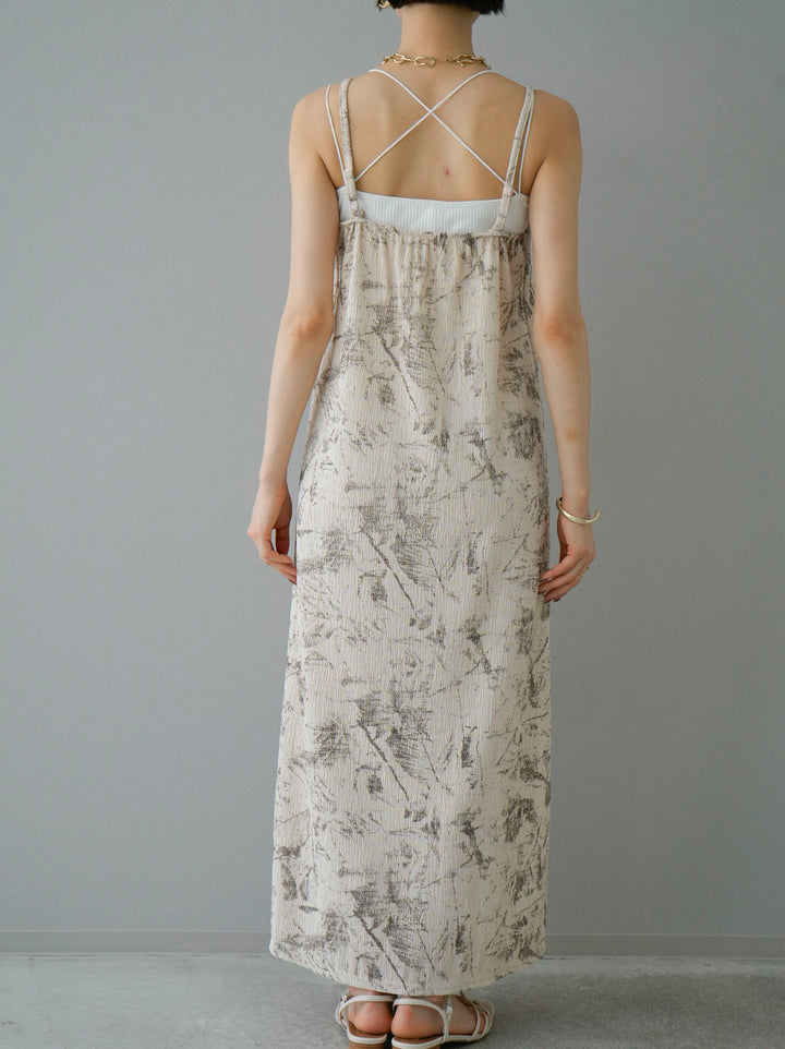 [Pre-order] Willow Nuance Pattern Camisole Dress/Ivory