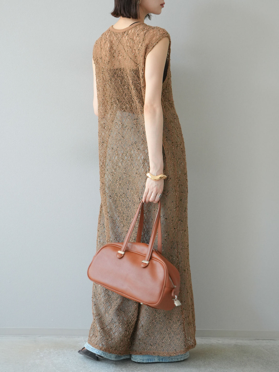 【預購】花提花牛仔寬褲/藍