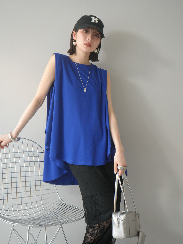 [預訂] Cool Touch Tuck Flare Cut Pullover/藍色