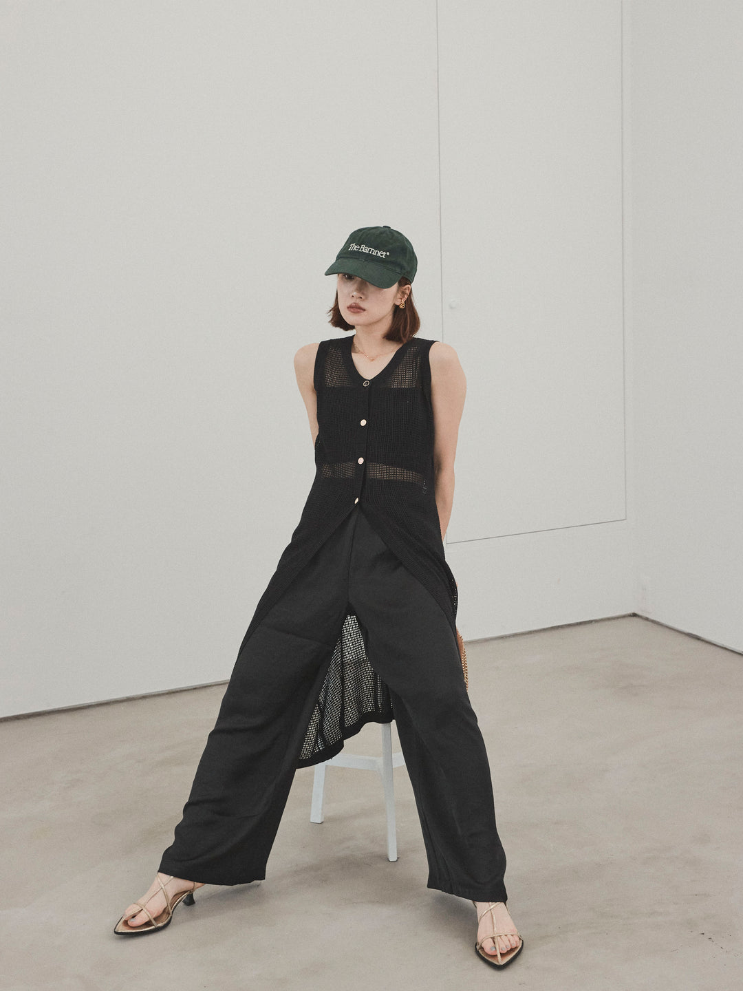 [套裝] 什錦紐扣針織長背心 + 什錦紐扣針織長背心 (2套)