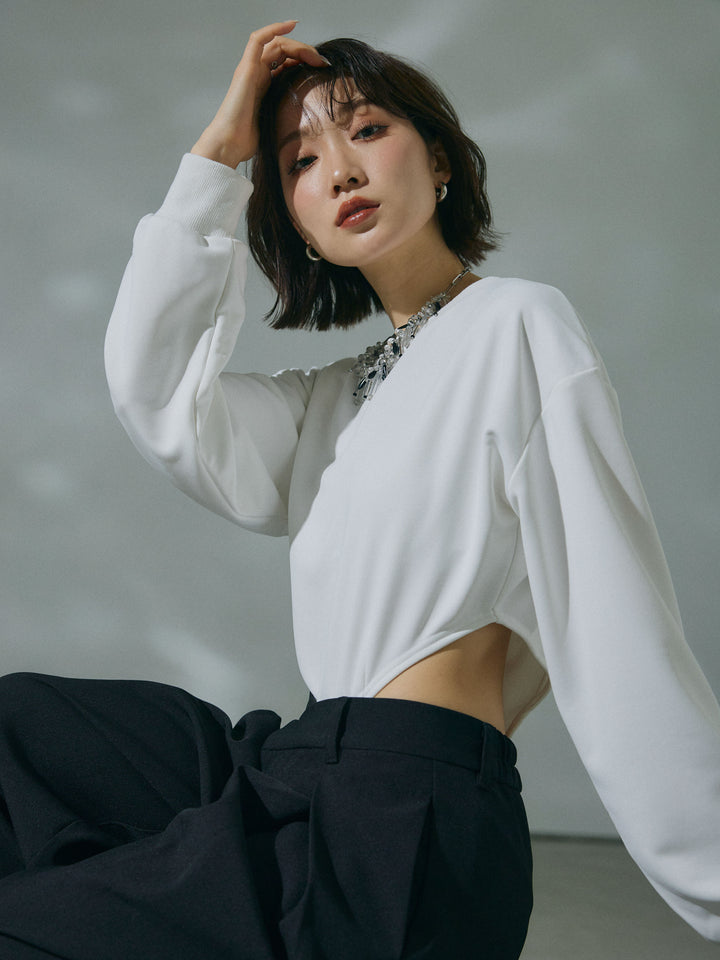 [予約]スウェットボディスーツ/white