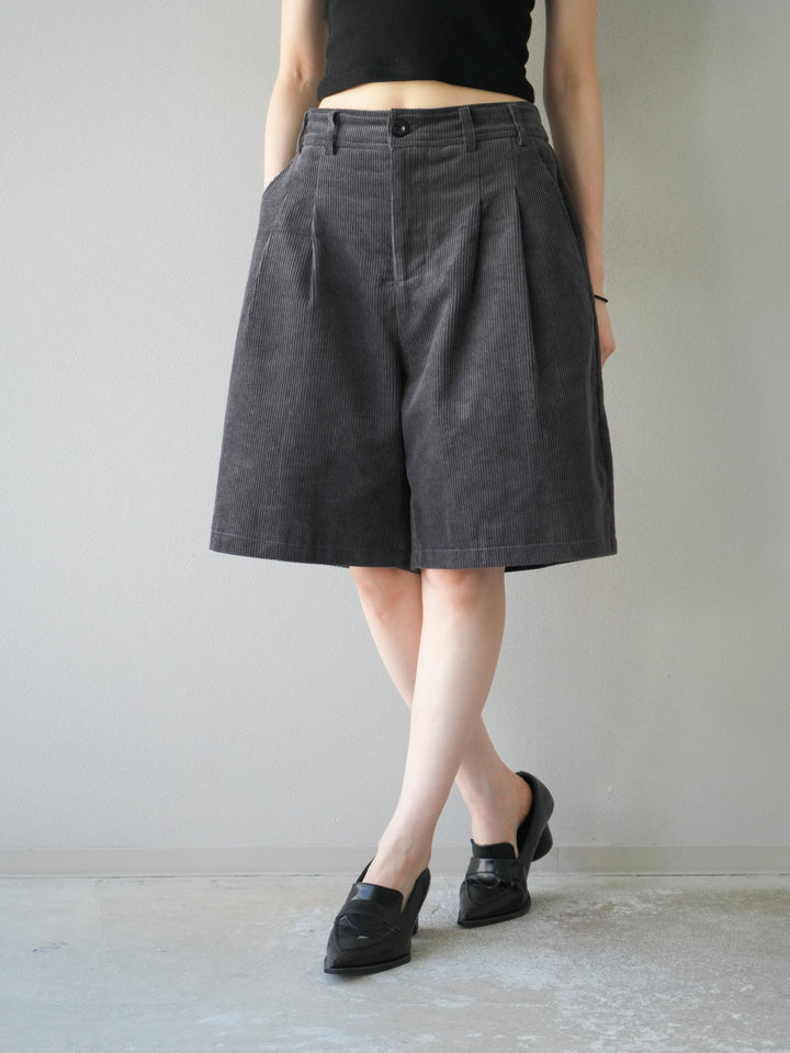 [予約]コーデュロイハーフパンツ/グレー