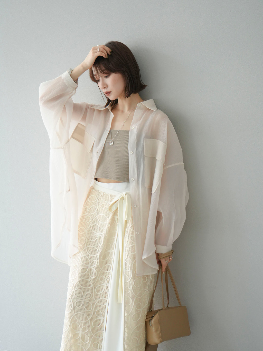 [SET]BIGポケットオーバーシアーシャツ+BIGポケットオーバーシアーシャツ(2set)