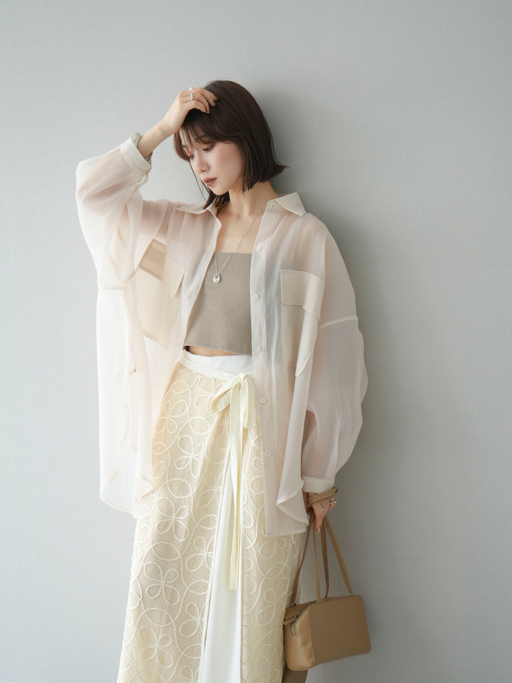 [SET]BIGポケットオーバーシアーシャツ+BIGポケットオーバーシアーシャツ(2set)