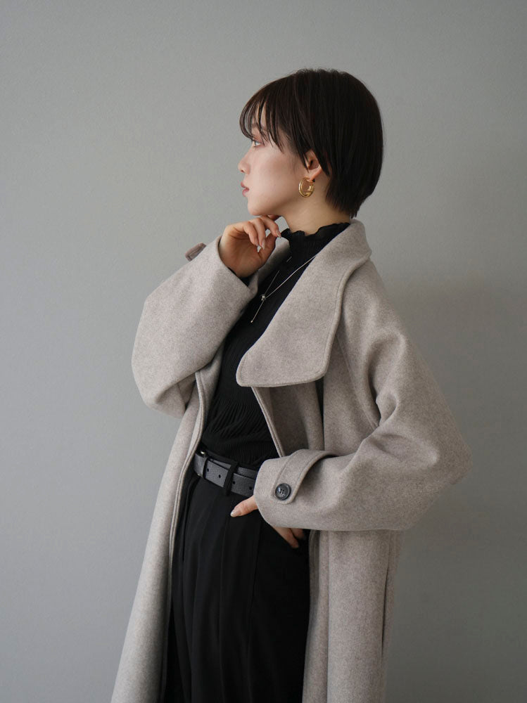 一杢 ウールコート Lサイズ （一杢 門 和風 着物 スーツ 羽織コート  