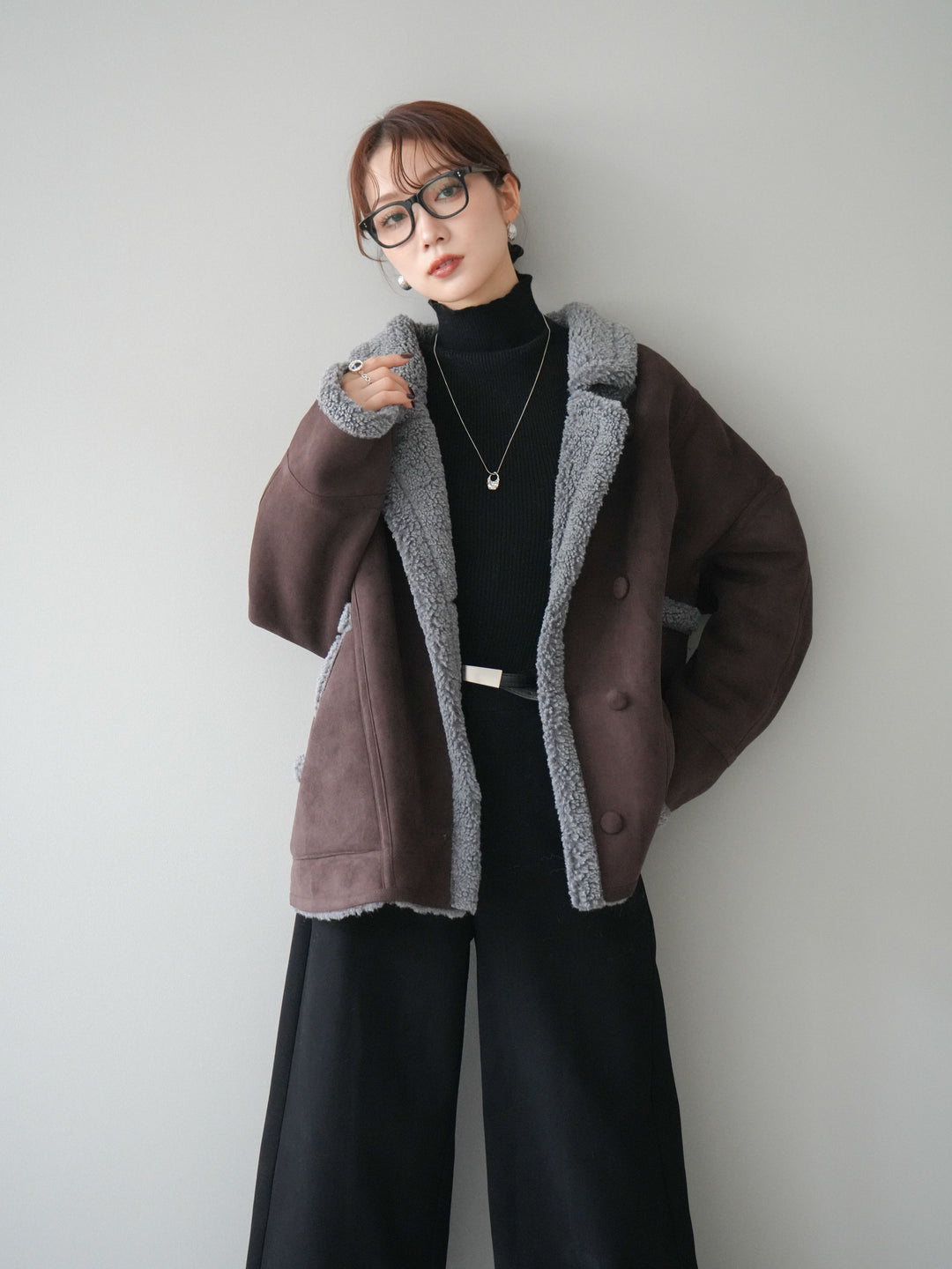 [予約]ムートンボアジャケット/brown