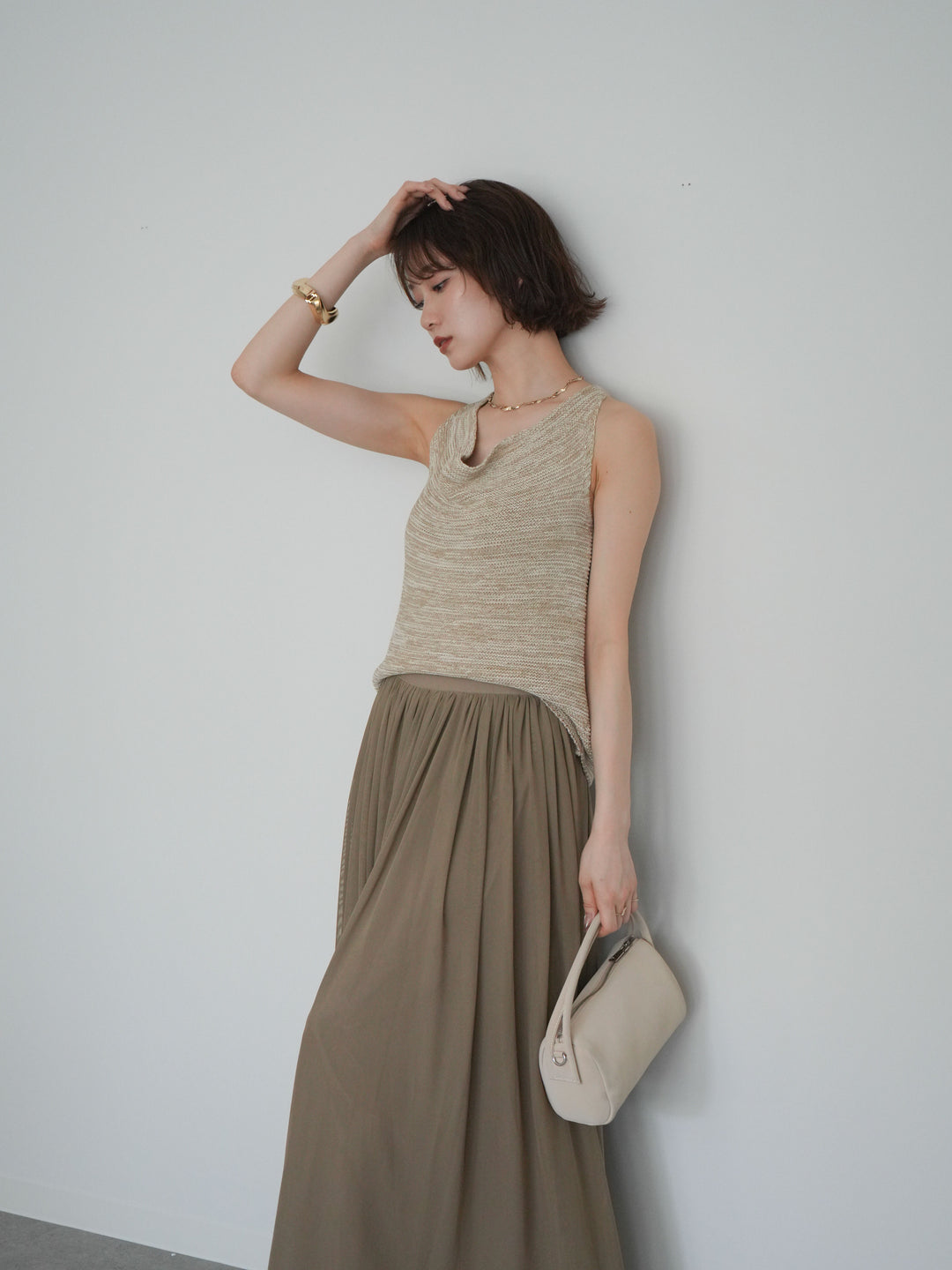 [予約]メランジニットアメスリトップス/beige