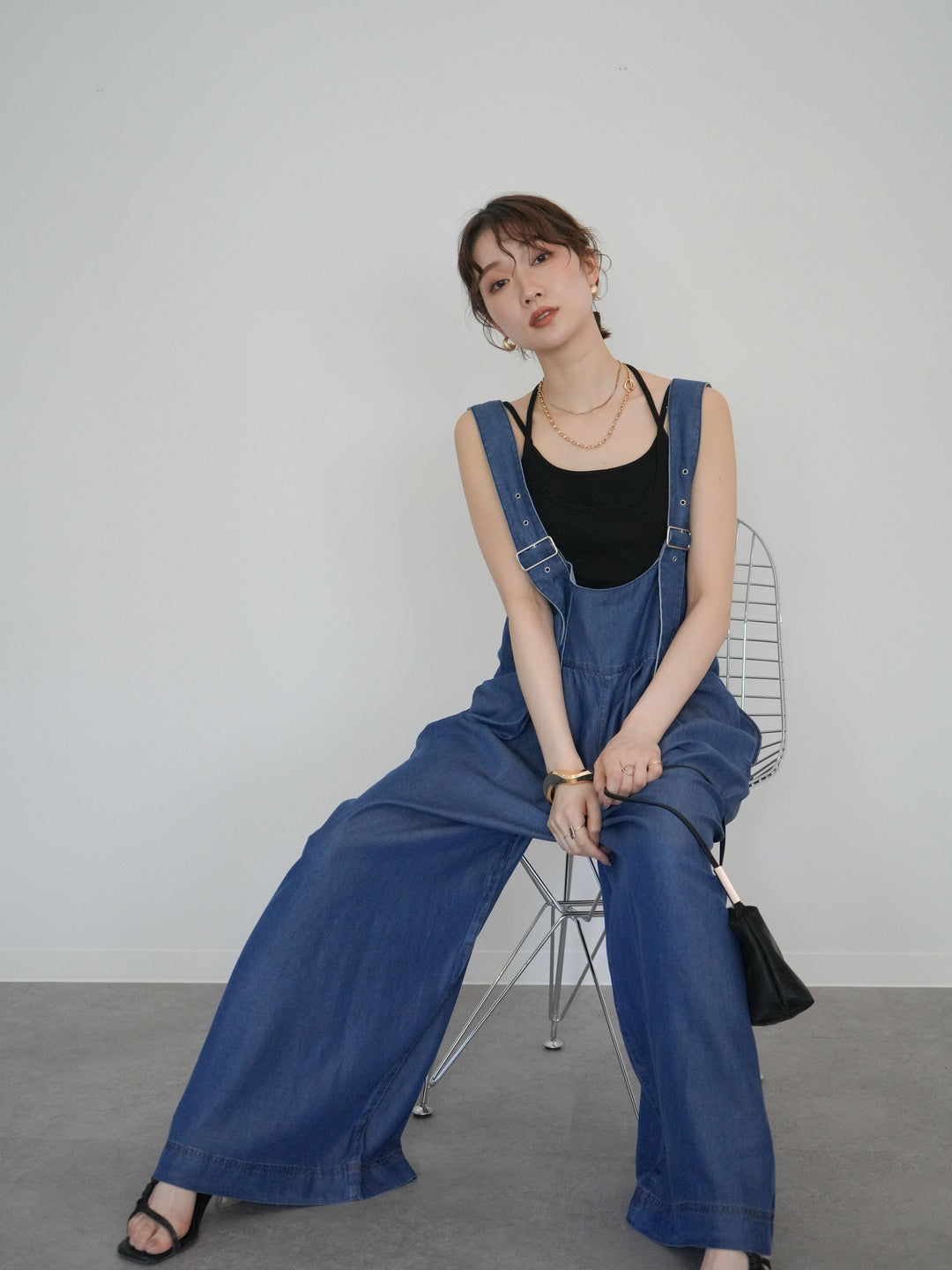 [予約]前後2WAYテンセルデニムオールインワン/blue
