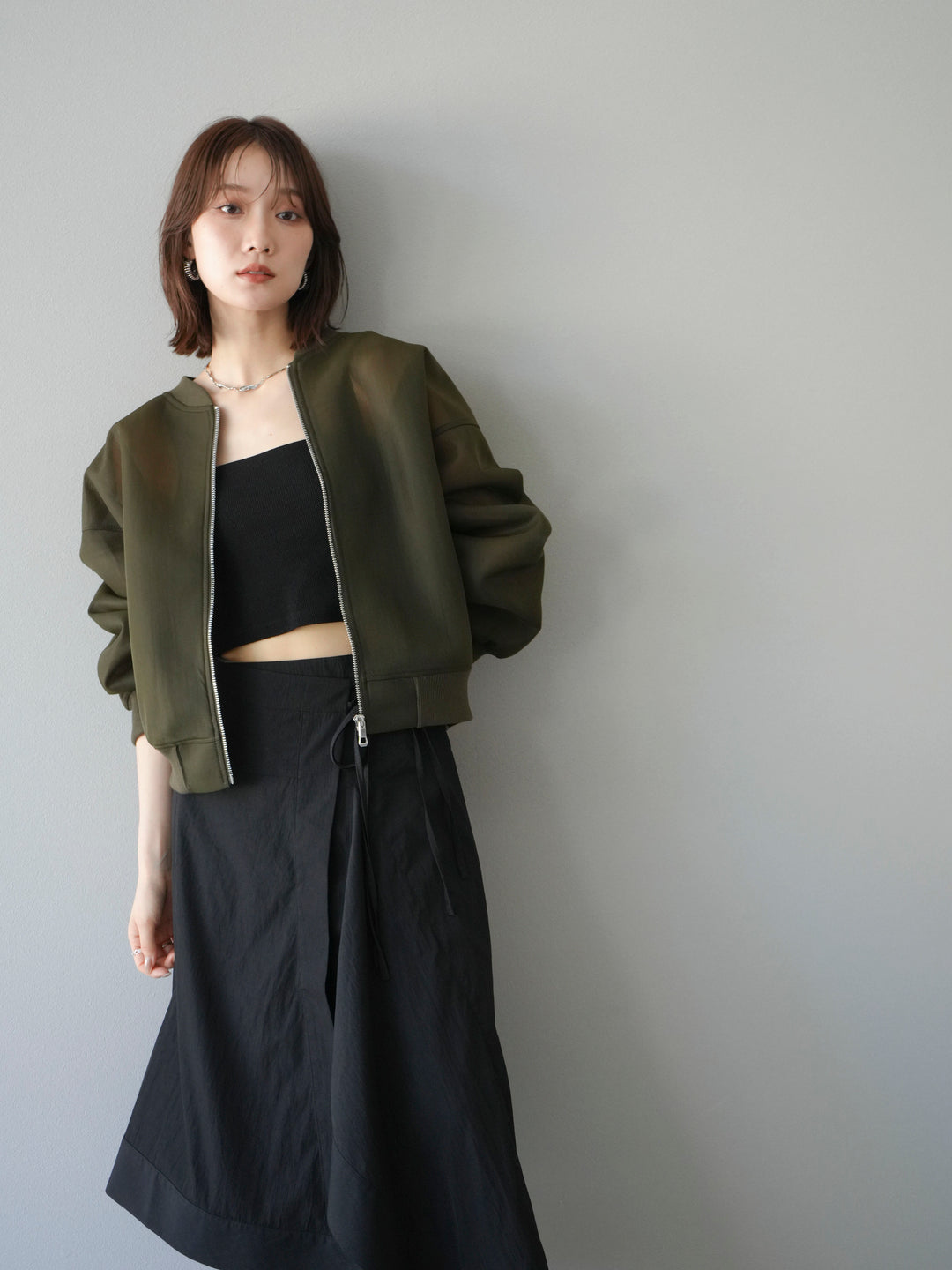 [予約]シアーダンボールボリュームスリーブMA-1/カーキ