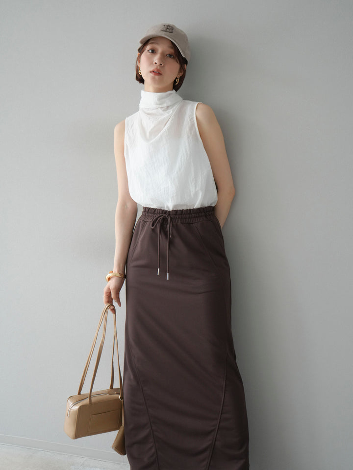 [SET]バックタイノースリーブブラウス+バックタイノースリーブブラウス(2set)