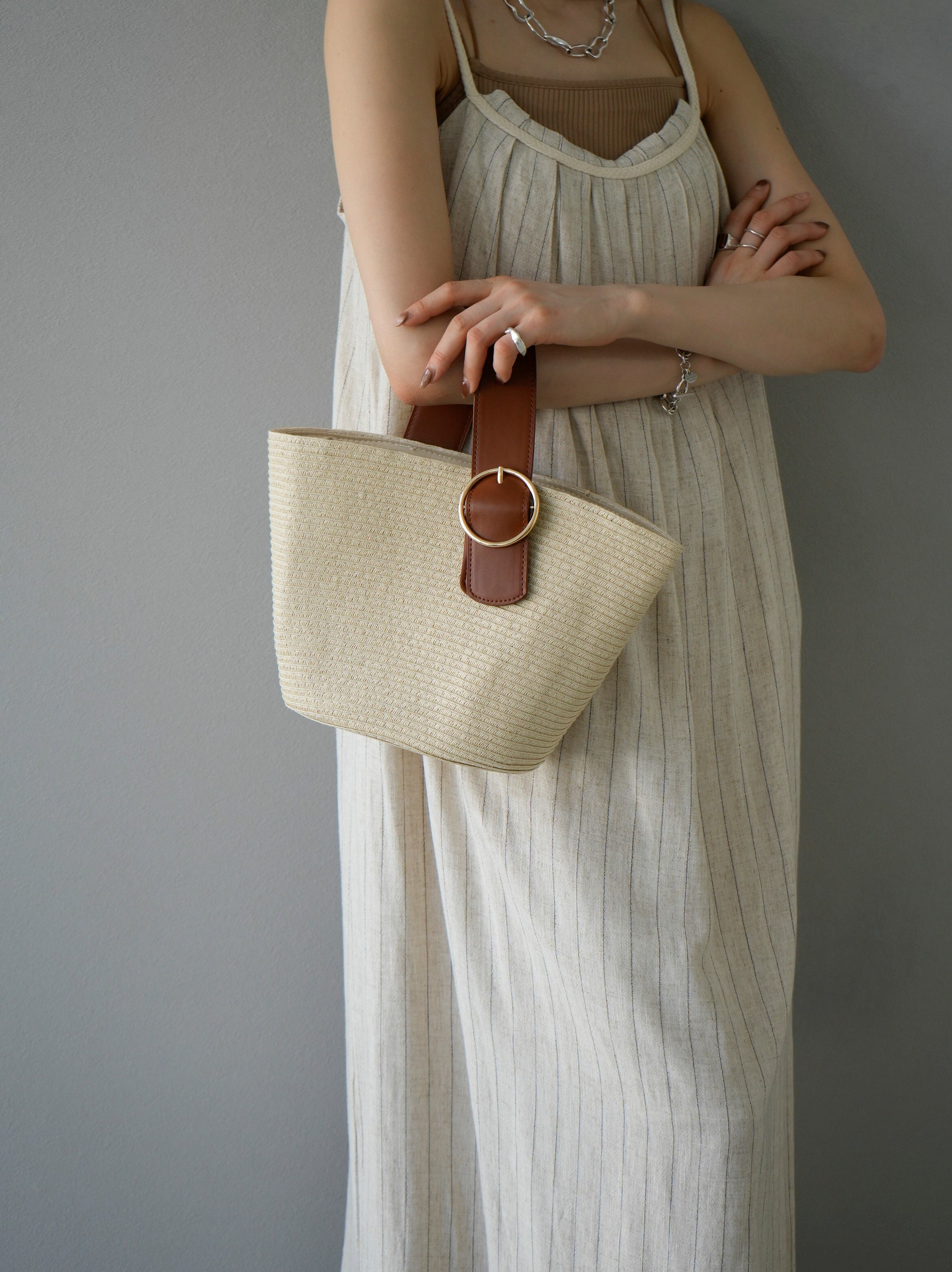 予約]ワンハンドルペーパーかごバッグ/ナチュラル – Lumier