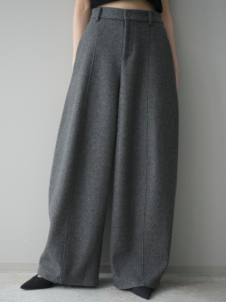 [予約]ウールタッチカーブパンツ/gray