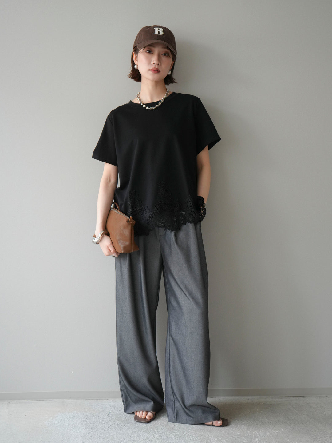 [予約]レースコンビボックスTEE/black