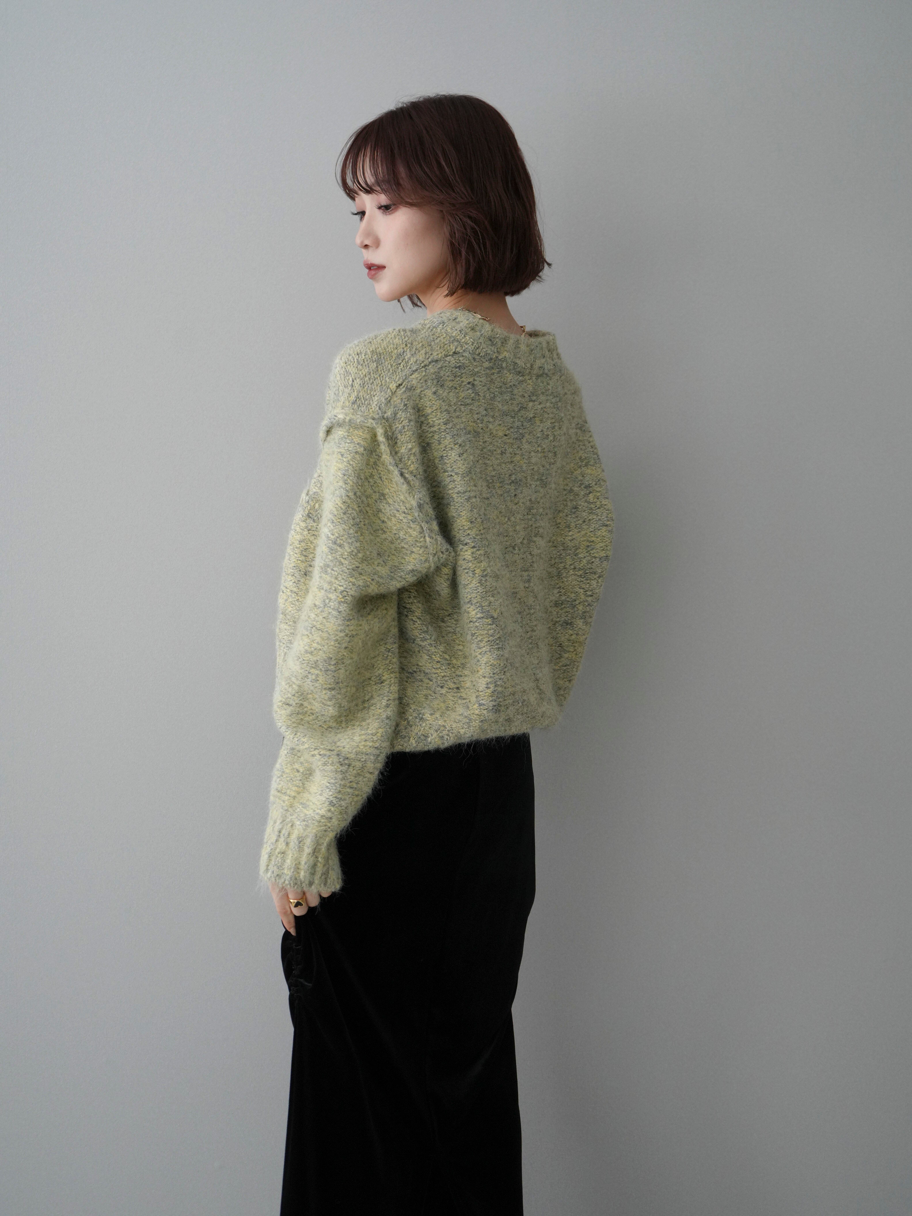 STONE  ライムグリーン スナイデルニット カーディガン SNIDEL（スナイデル）の「Sustainableウエストマークケーブル