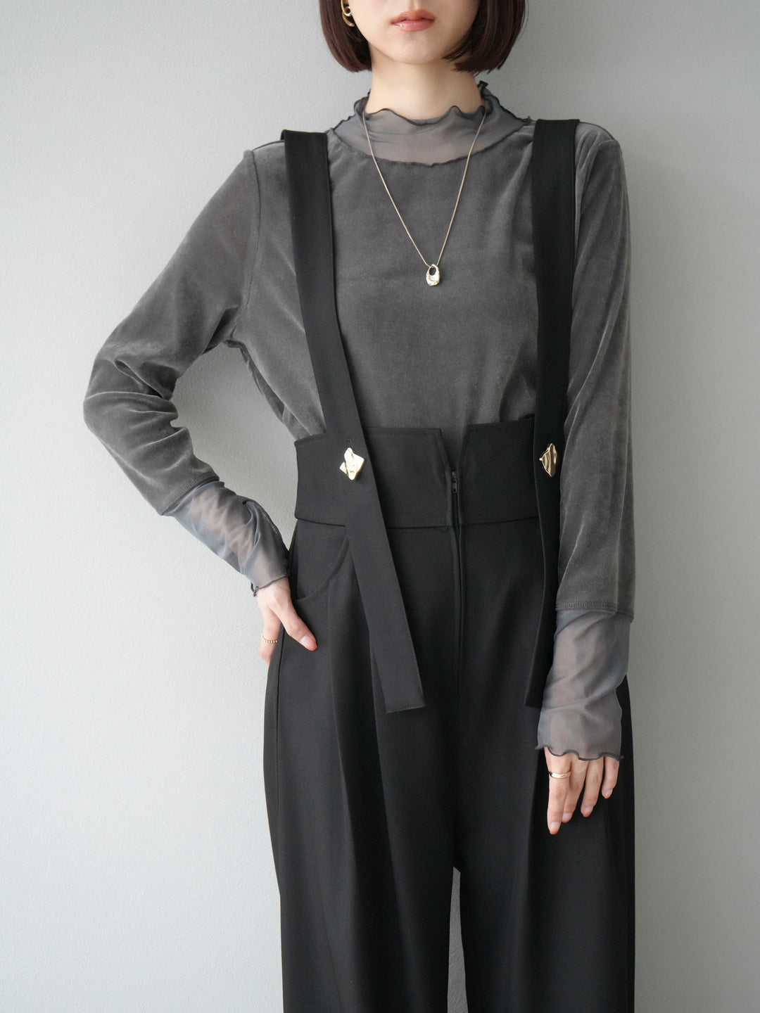 [SET]シアー切替ベロアトップス+シアー切替ベロアトップス(2set)