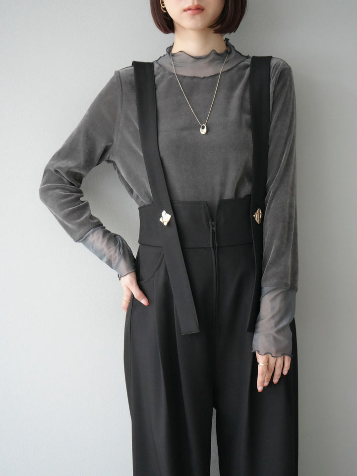 [SET]シアー切替ベロアトップス+シアー切替ベロアトップス(2set)