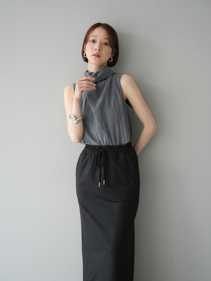 [SET] 後繫帶無袖上衣 + 運動長裙 (2set)