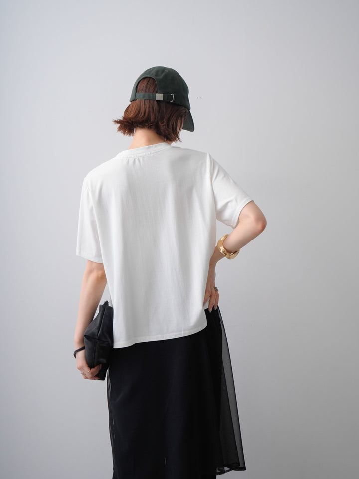 [予約]ラッフルドッキングTEE/white