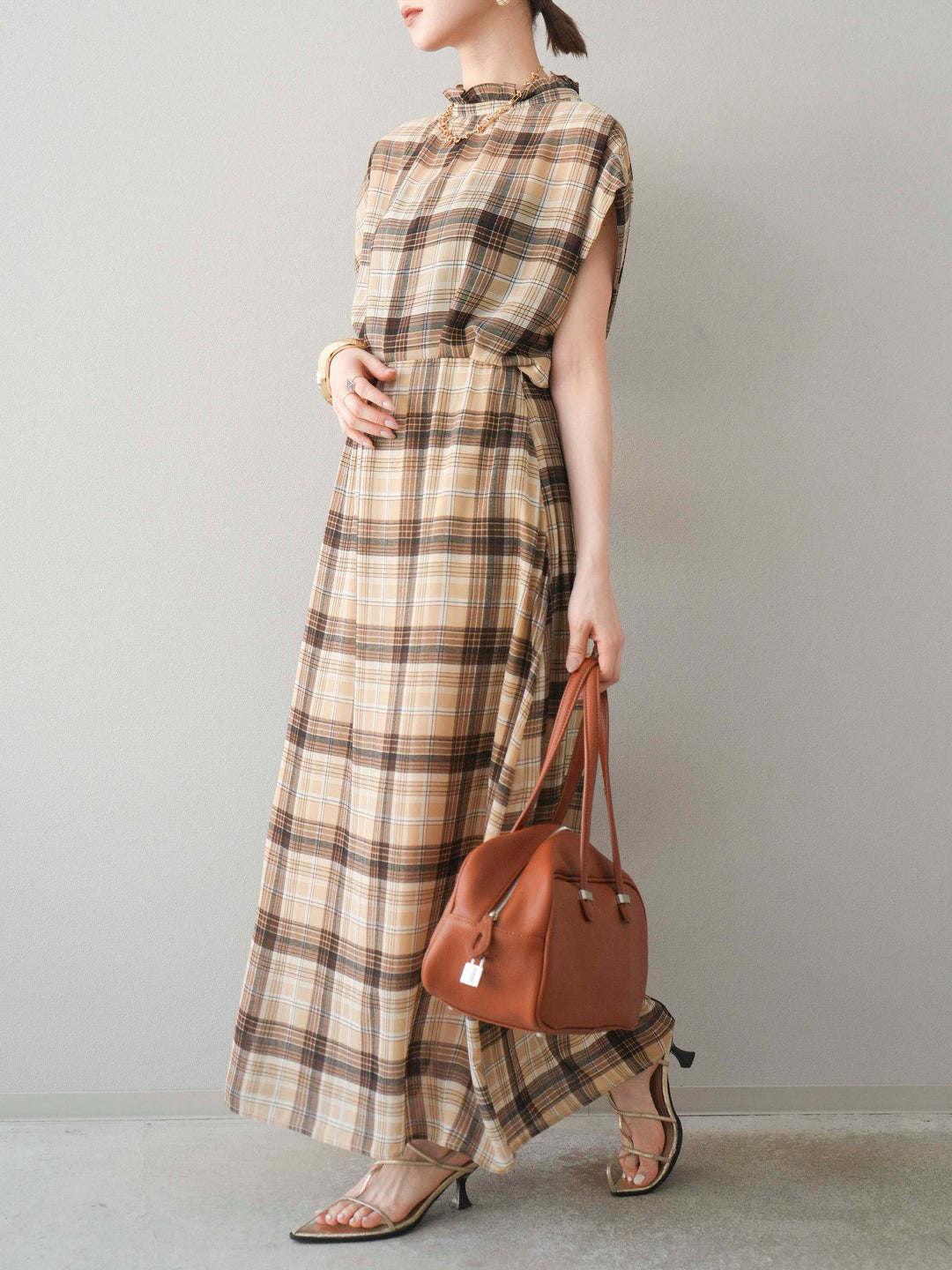 [予約]オーバルボストンバッグ/ブラウン