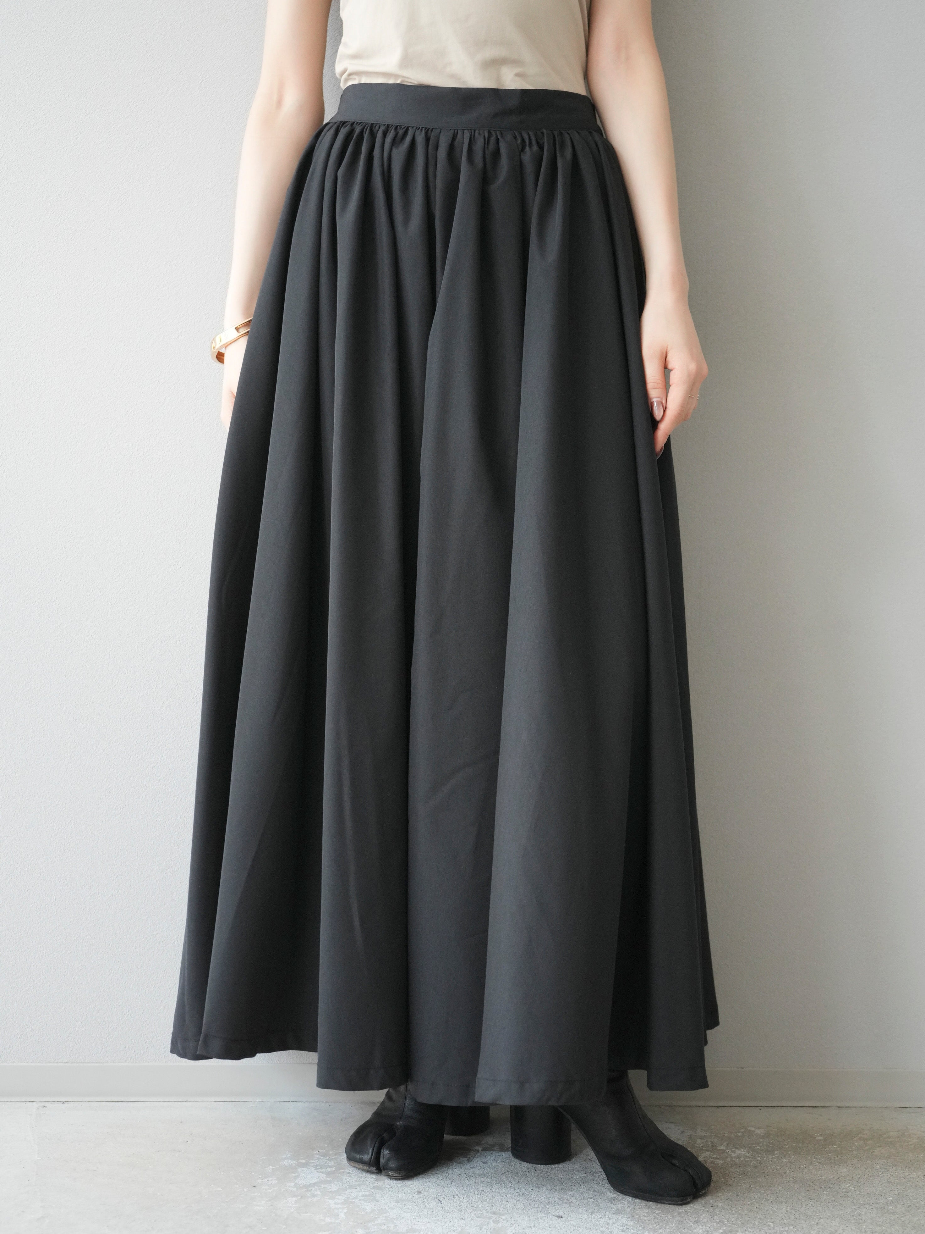 LANVIN　シワにならないボンディングボリュームフレアースカート　ブラック スカート | LANVIN COLLECTION | ランバン コレクション公式