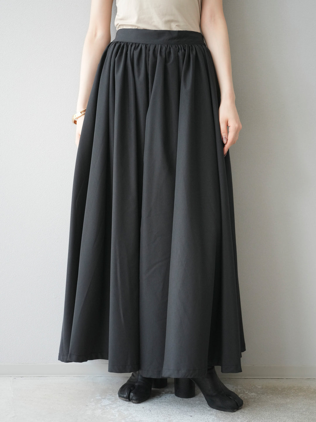 [予約]ブロードボリュームスカート/ブラック