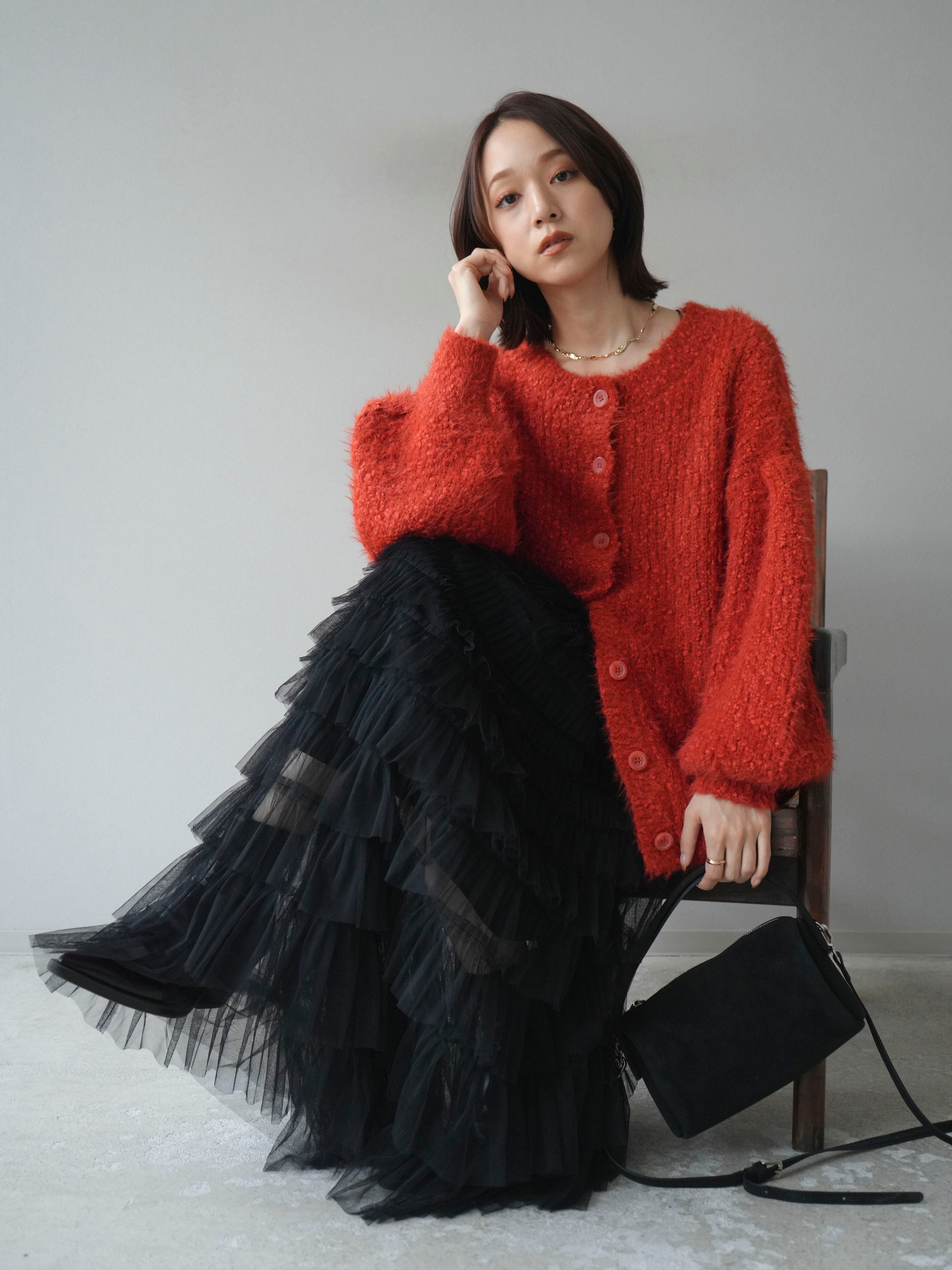 【完売品】【GRANCY】グランシー カーディガン レッド Lサイズ GRANCY カーディガン 即完 Lサイズ レッド GRANCY グランシー