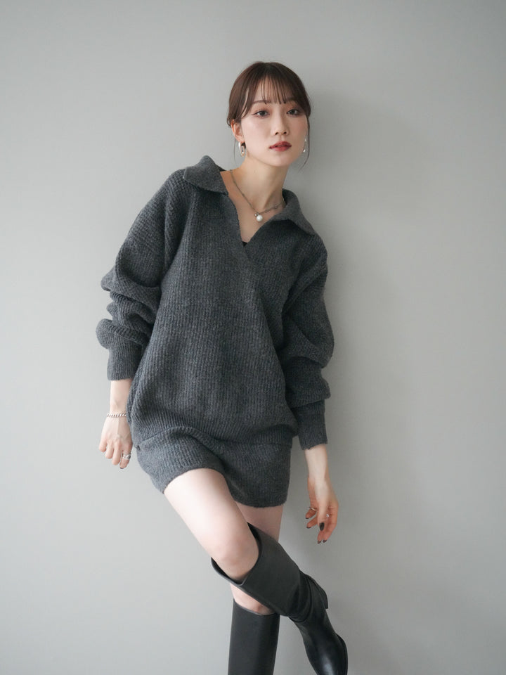 [SET]ポロニットプルオーバー＆ショートパンツSET UP+選べるアクセセット(2set)