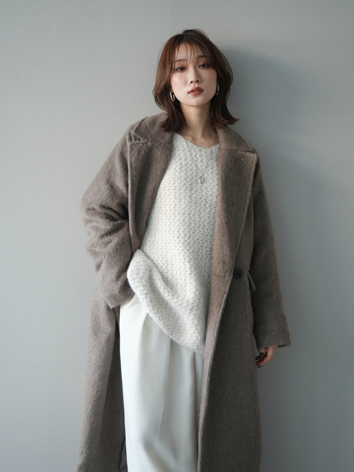 [予約]ソフトシャギーチェスターコート/beige