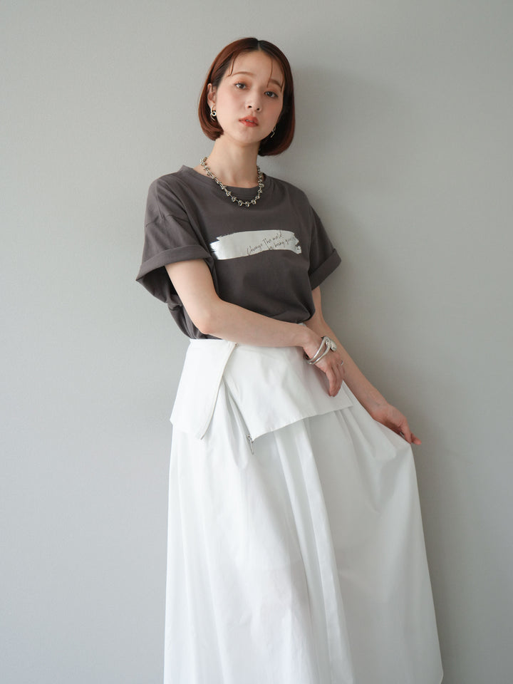 [SET]箔プリントTシャツ+箔プリントTシャツ(2set)