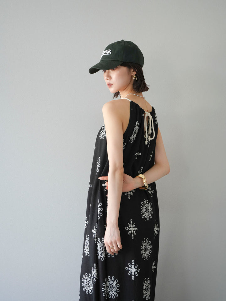 【預購】民族風吊帶洋裝/黑色