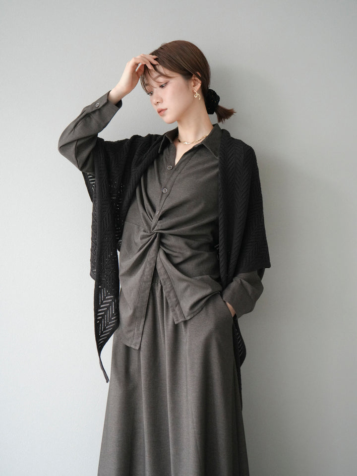 [SET]ツイストデザインシャツ＆スカートSET UP
