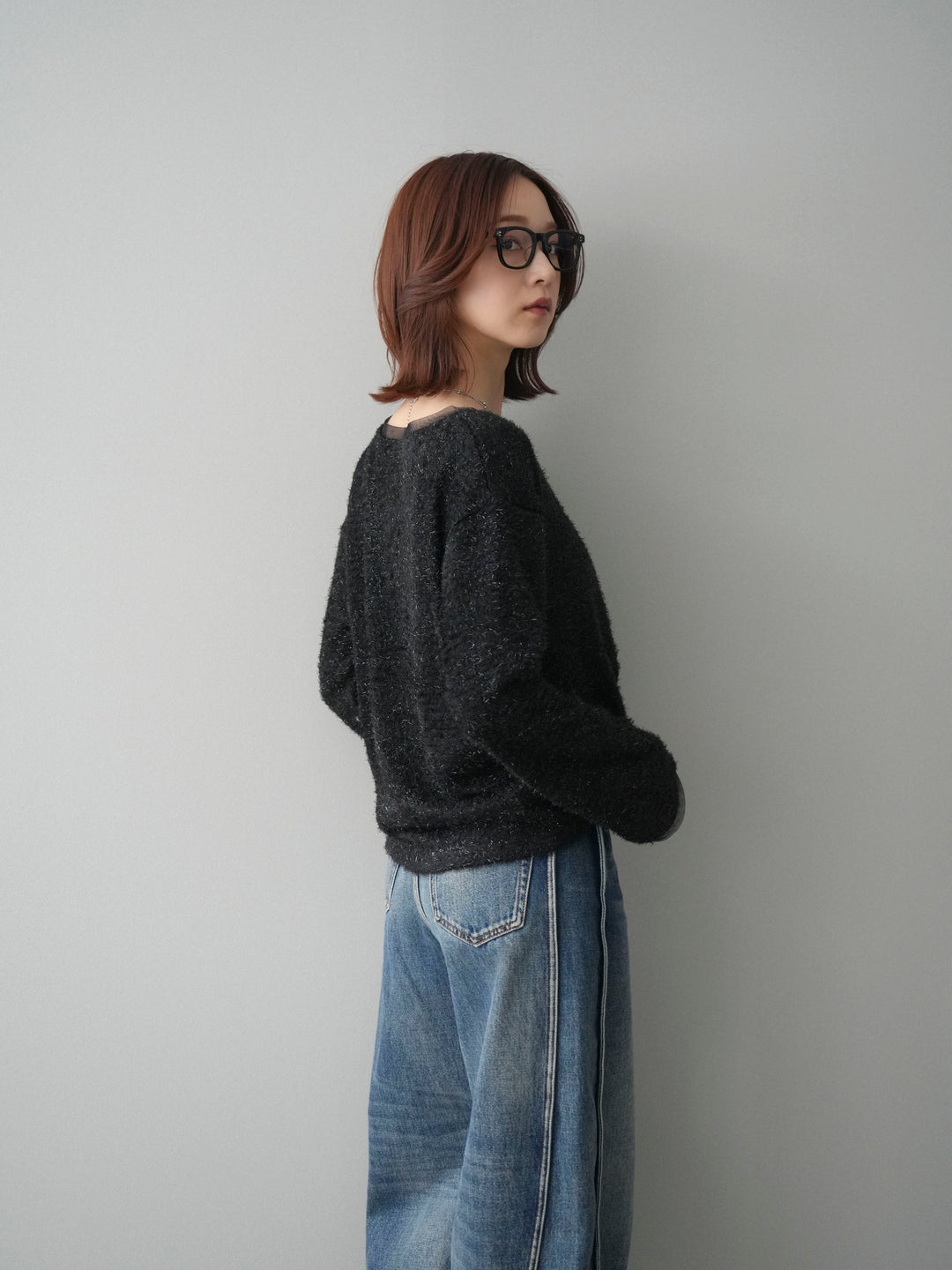 [SET]ラメシャギートップス+選べるアクセセット(2set)