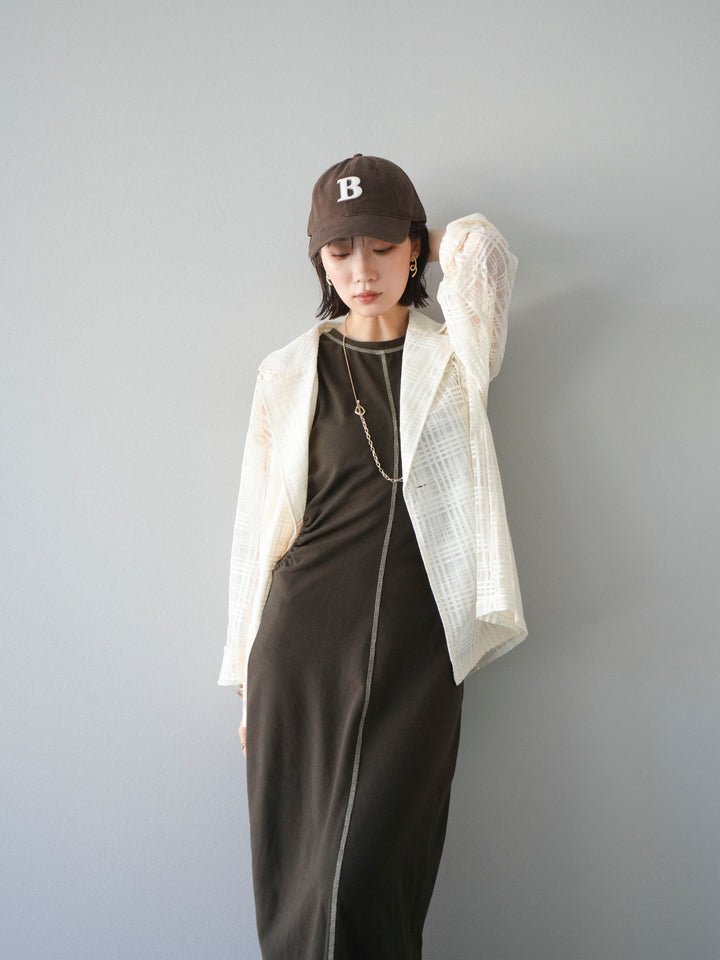 【預購】B字刺繡棒球帽/棕色