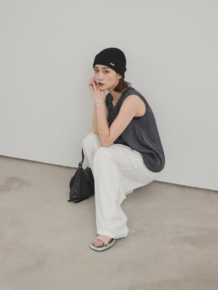 [SET] 條紋荷葉邊襯衫 + 條紋荷葉邊襯衫 (2件套)