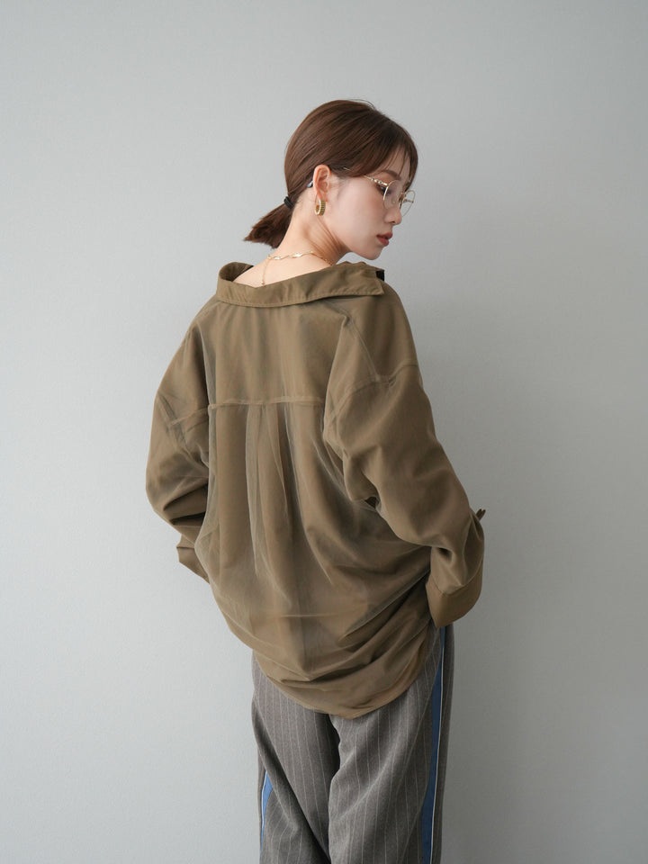 [予約]サイドラインストライプワイドパンツ/ブラウン