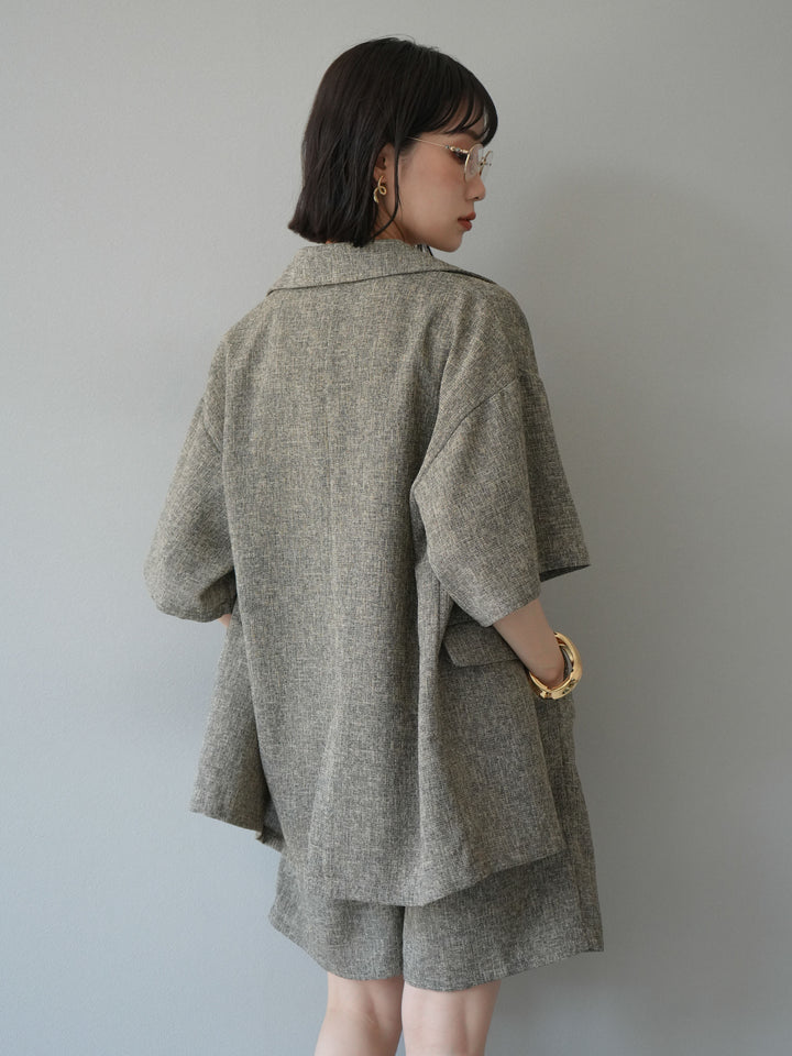 [SET]サマーツイードハーフジャケット+サマーツイードハーフパンツ(2set)