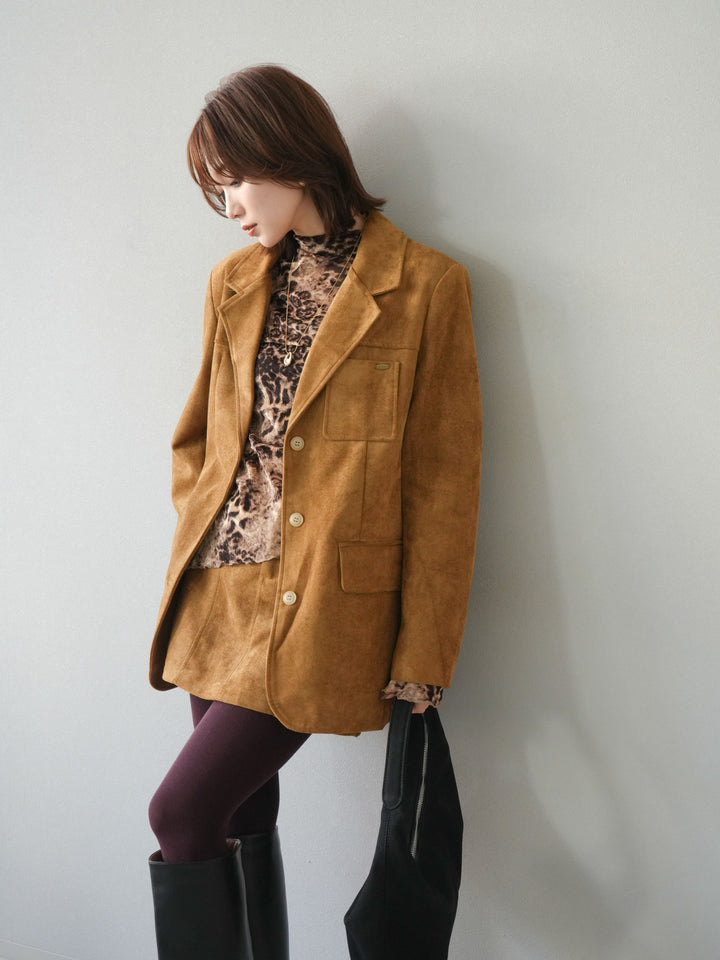 [SET]スエードジャケット＆ミニスカートSET UP(2set)