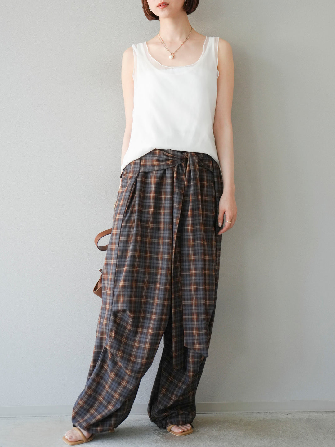 [予約]オーガンジーレイヤードタンクトップ/ホワイト