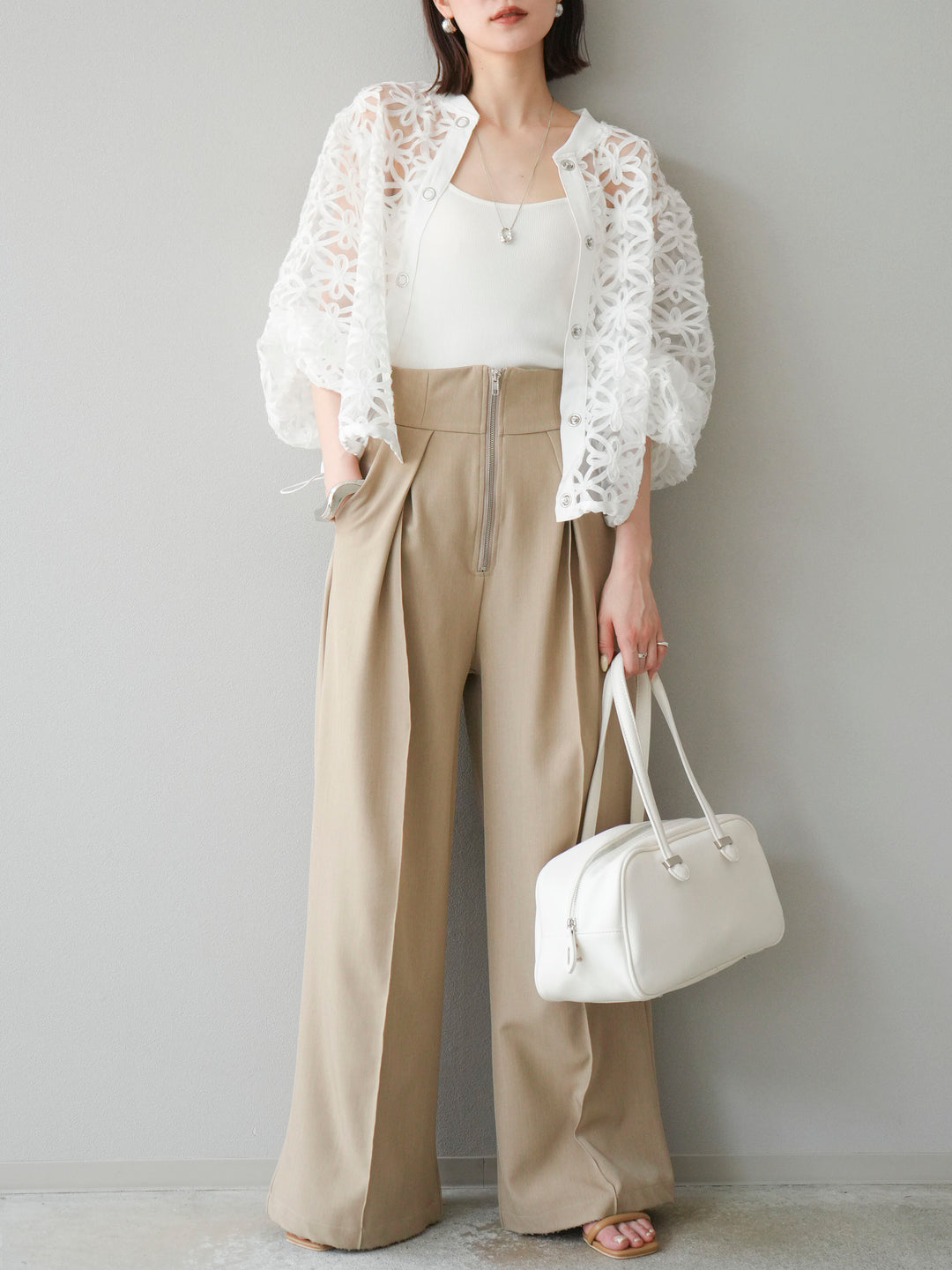 [予約]レーヨンニットキャミソール/オフ