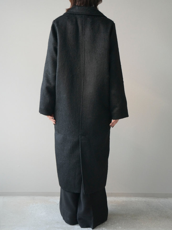 [予約]ソフトシャギーチェスターコート/black