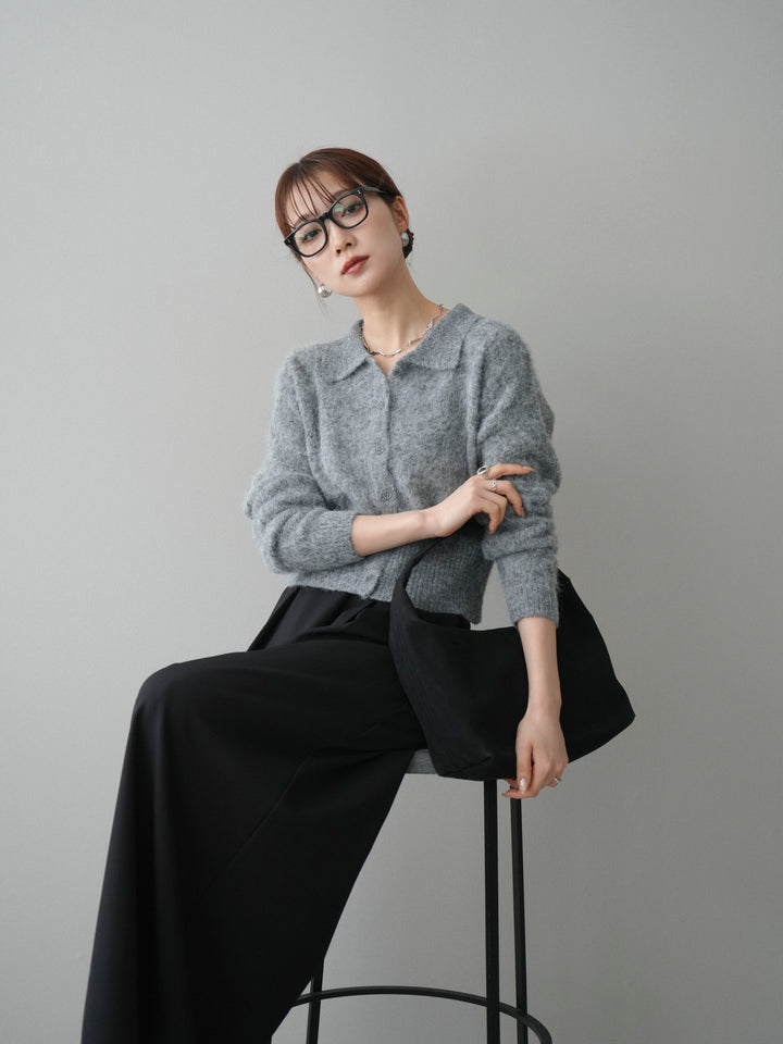 [SET]モヘア衿付きボタンプルオーバー+選べるアクセセット(2set)