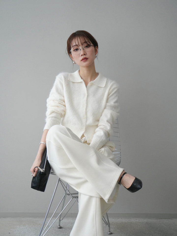 [予約]モヘア衿付きボタンプルオーバー/off