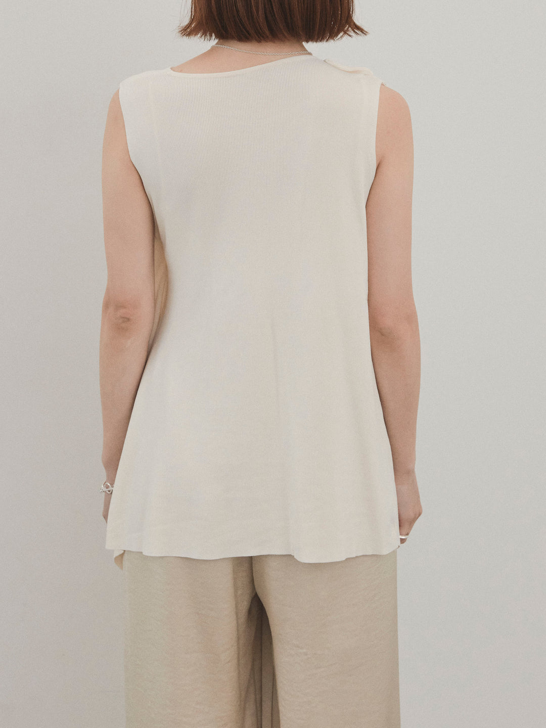 [予約]ドライタッチドレープニットプルオーバー/アイボリー