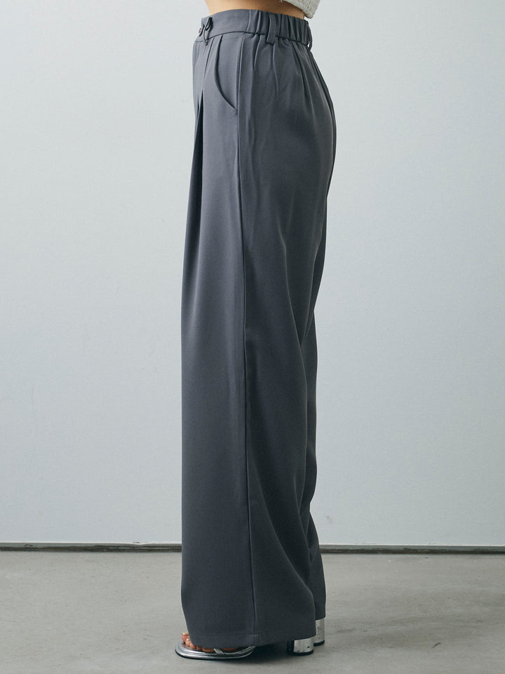 [予約]2タックワイドパンツ/グレー