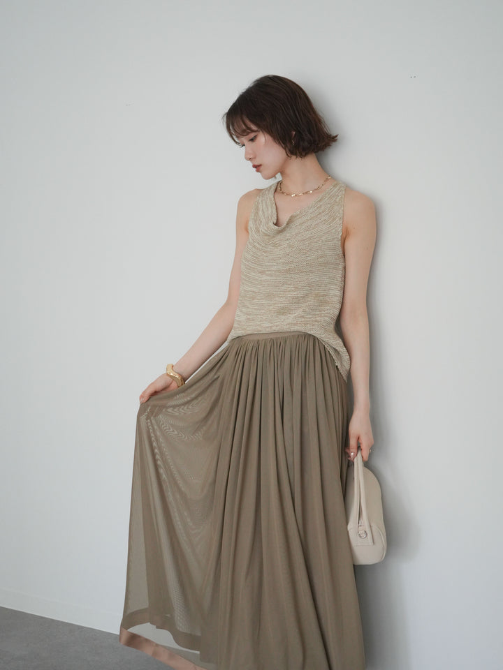 [予約]メランジニットアメスリトップス/beige